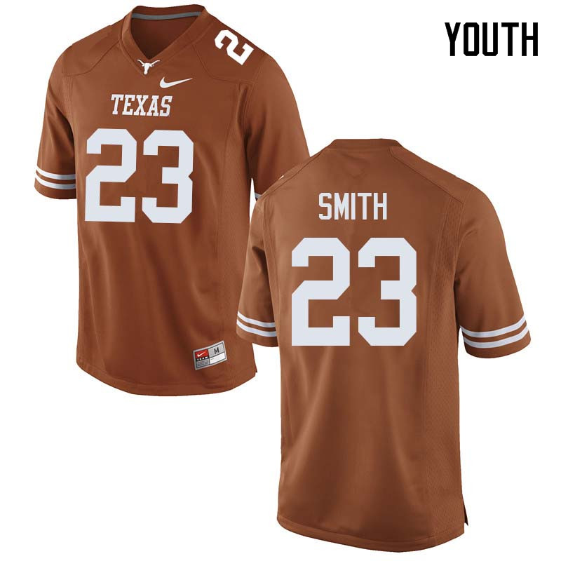 Youth #23 Jarrett Smith Texas Longhorns College Football Jerseys Sale-Orange